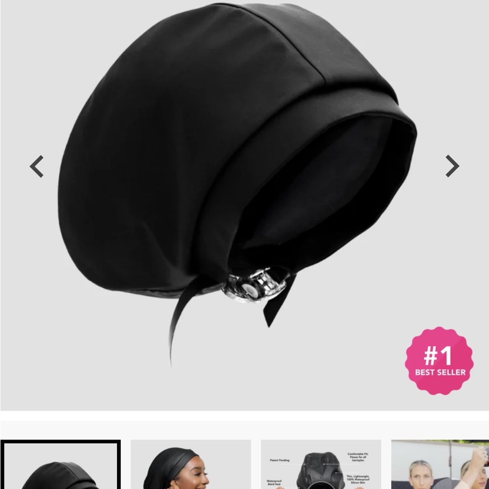 Black Satin Hair Bonnet